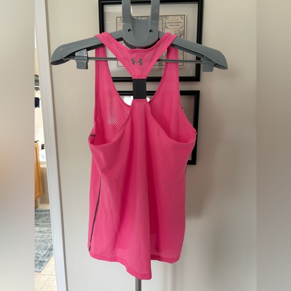 Pink Under Armour Women's Racerback Tank Top, Size M - Picture 3 of 4
